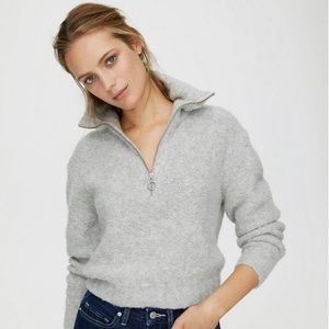 SOLD Aritzia Wilfred Free Gwyneth 1/4 zip wool sweater XS